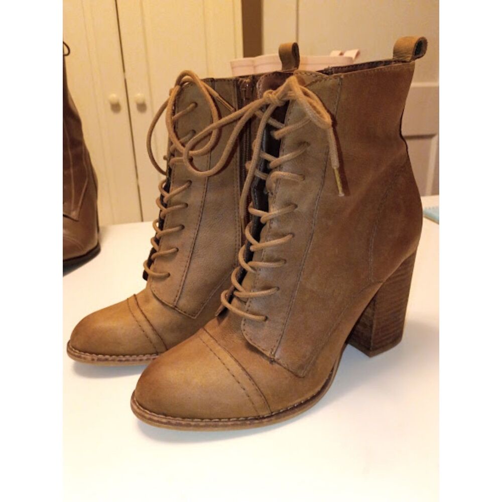 ALDO soft feel leather combat boots